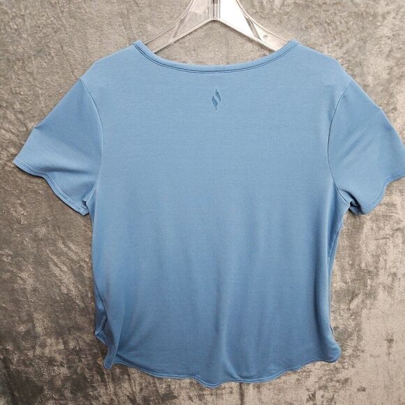 Sketchers Women's XL blue top short sleeve poly blend - Picture 7 of 9